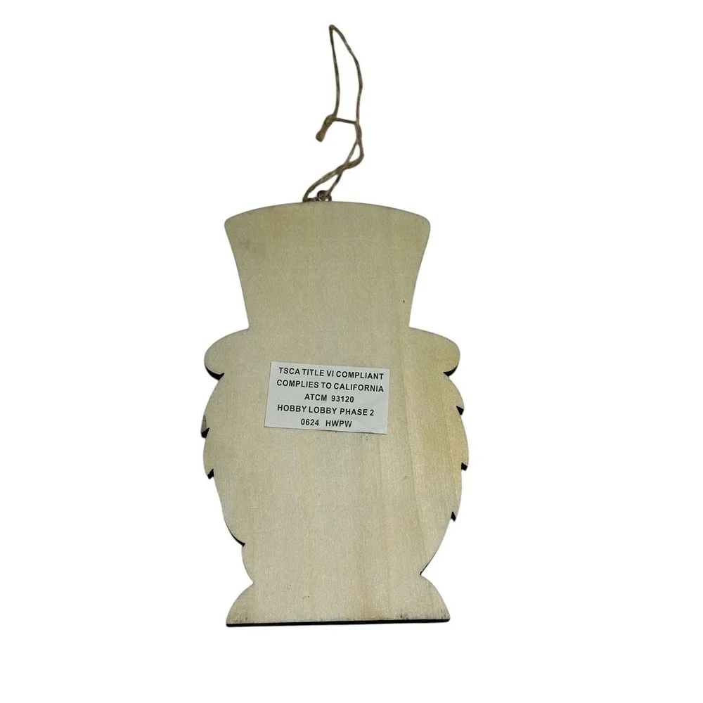 st‎ patrick's day hanging decor 6 inches wood gnome pot of gold